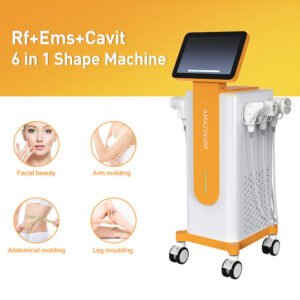 6 IN 1 Multifunctional Vortex RF + EMS RF Sculpting Slimming Ultrasound Lifting Loss Vacuum Body Slimming Machine