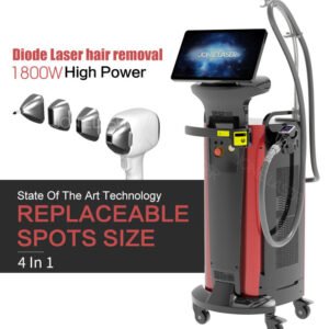 Permanent 3 Wavelength 755nm 808nm 1064nm Diode Laser Hair Removal Interchangeable Spot Sizes Machine