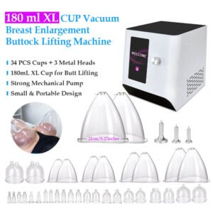 34pcs Cups Vacuum Suction Cuping Butt Lifting Breast Enhancement Buttock Enlargement Pump Therapy Machine