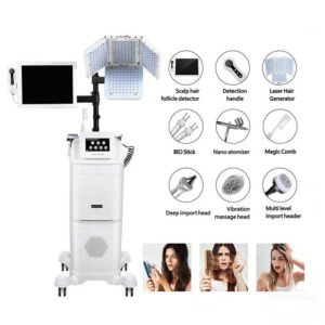 8 in 1 650nm Red Laser Diode Scalp Hair Growth Hair Regrowth Lase Cap Machine with Scalp Analysis