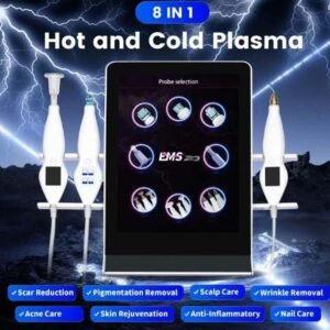 6 in 1 Cool Jet Fractional Hot & Cold Jet Plasma Pen Scar Reduction Wrinkle Removal Nail Fungus Removal Skin Rejuvenation Machine