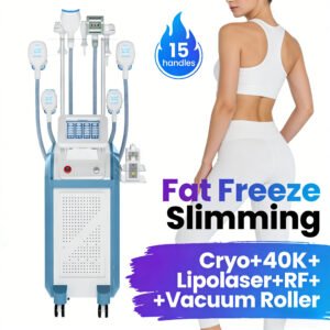Multifunctional CryoLipolysis Fat Freezing 40K Cavitation RF Lipolaser Pads Body Slimming Massager Weight Loss Lipo Cold Cryo Therapy Machine