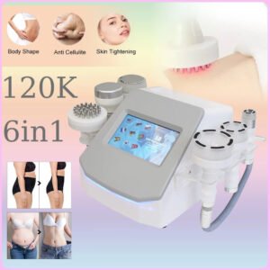 6 in 1 120K Ultrasonic Cavitation Vacuum Massage Cellulite Removal Fat Furning Face Lifting Skin Rejuvanation Beauty Machine