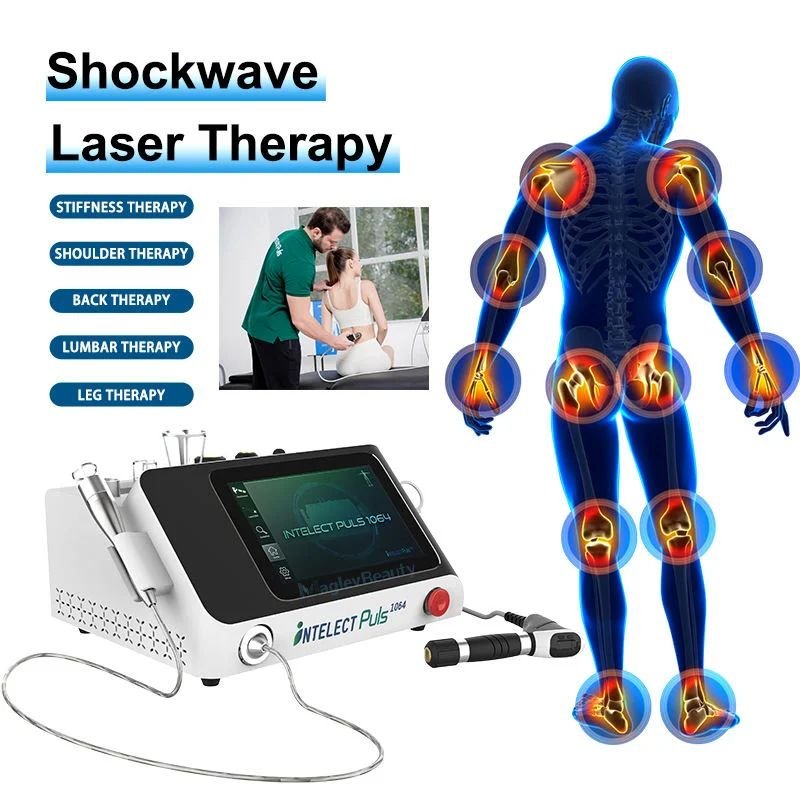 2 in 1 1064nm Diode Laser Pain Relief Rehabilitation Focused Shock Wave Therapy Machine - Image 4