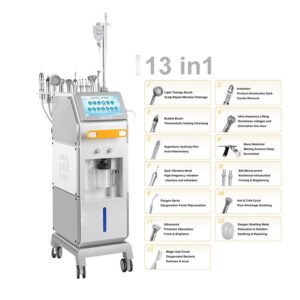 Multifunctional 14 in 1 Hydra Dermabrasion Face Lifting Brightening Microdermabrasion Oxygen Jet Aqua Skin Whitening Deep Cleaning Blackhead Removal Beauty Machine